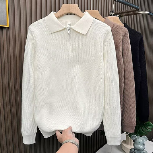 Trendy Brand Pu Shuai Men's Autumn And Winter High-grade Half Zipper Sweater